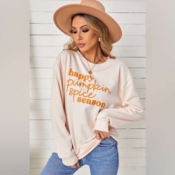 HAPPY PUMPKIN SPICE SEASON Graphic Sweatshirt - Picture 1 of 6
